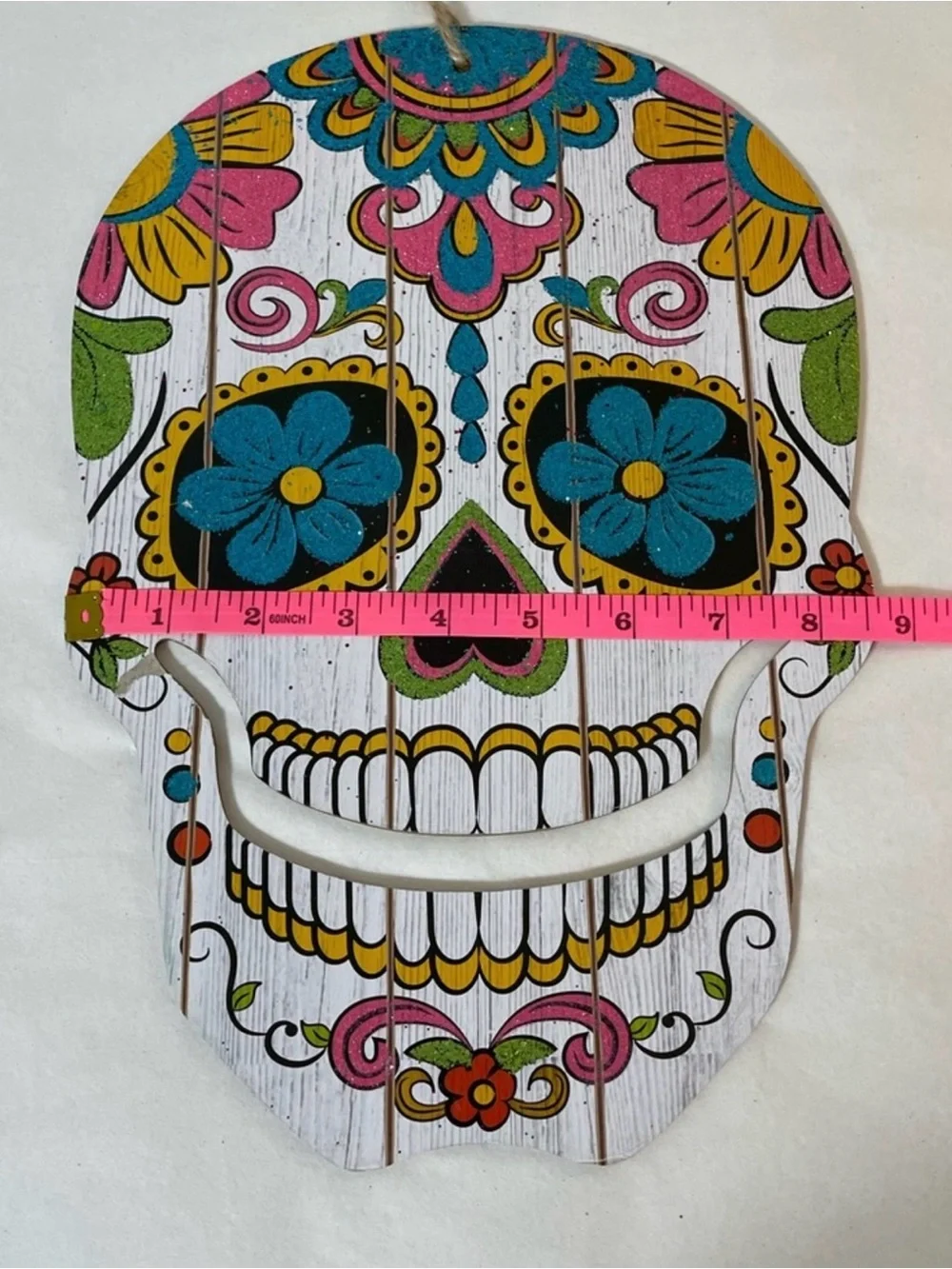 Skull-Shaped Hanging Plaque dia de los muertos